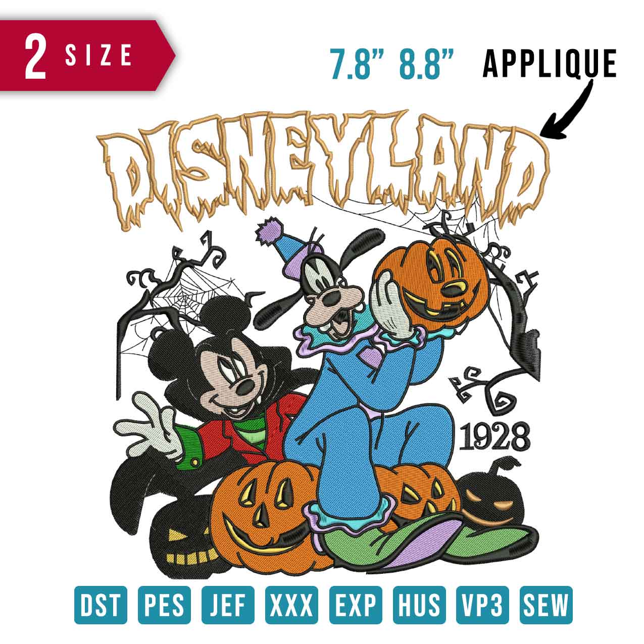 Disneyland Pumpkins Applique