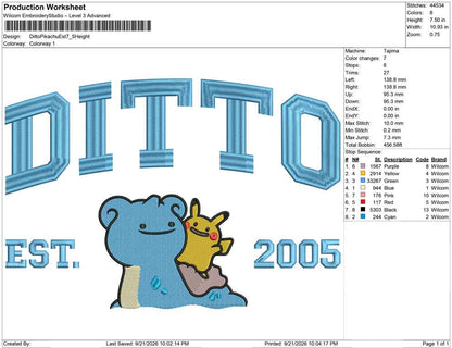 Ditto Pikachu Est