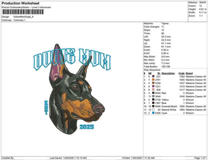 Dobie mom Dog