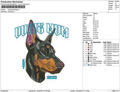Dobie mom Dog