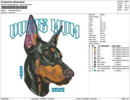 Dobie mom Dog
