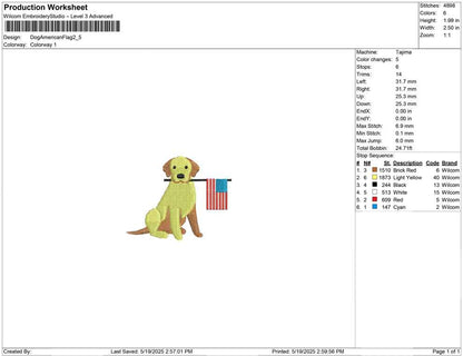 Dog American Flag