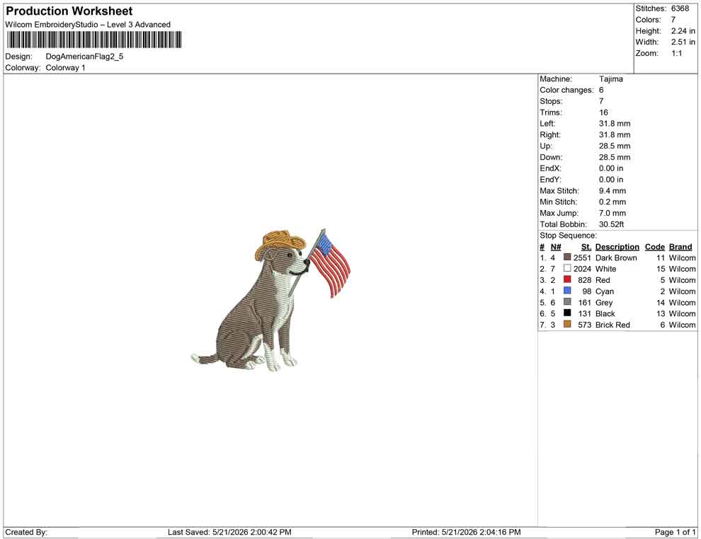 Dog American Flag