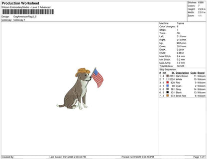 Dog American Flag