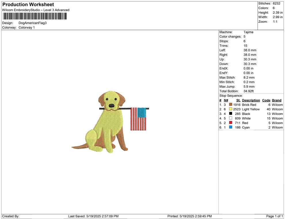 Dog American Flag