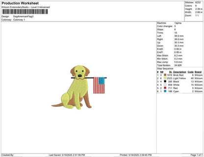 Dog American Flag