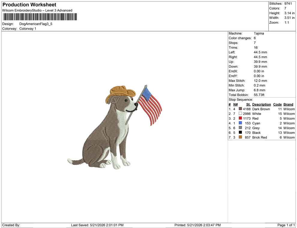 Dog American Flag