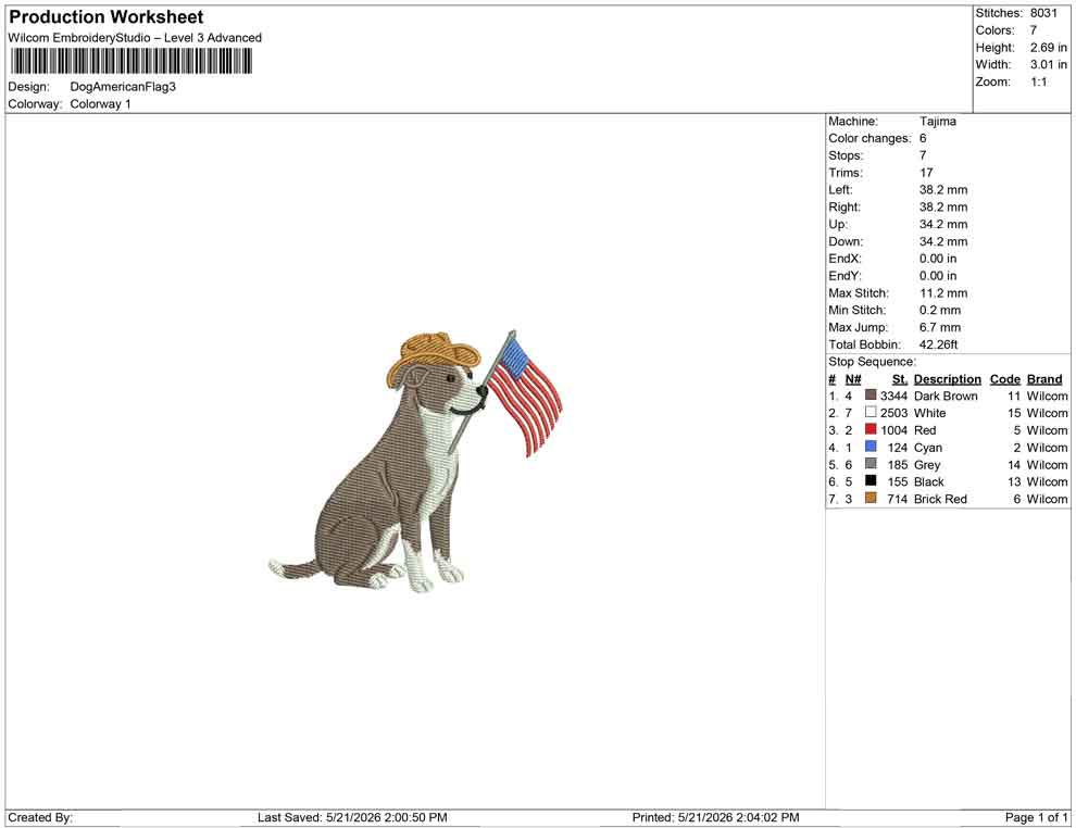Dog American Flag