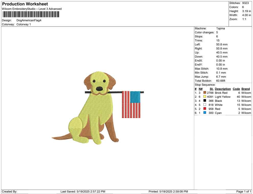 Dog American Flag