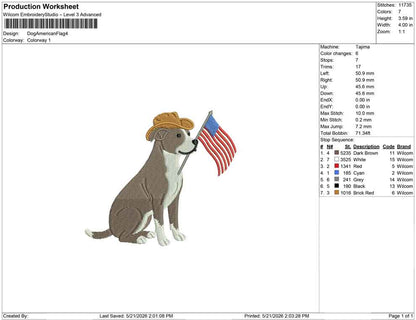 Dog American Flag
