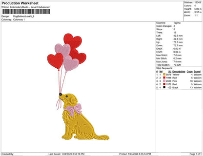 Dog Balloon Love