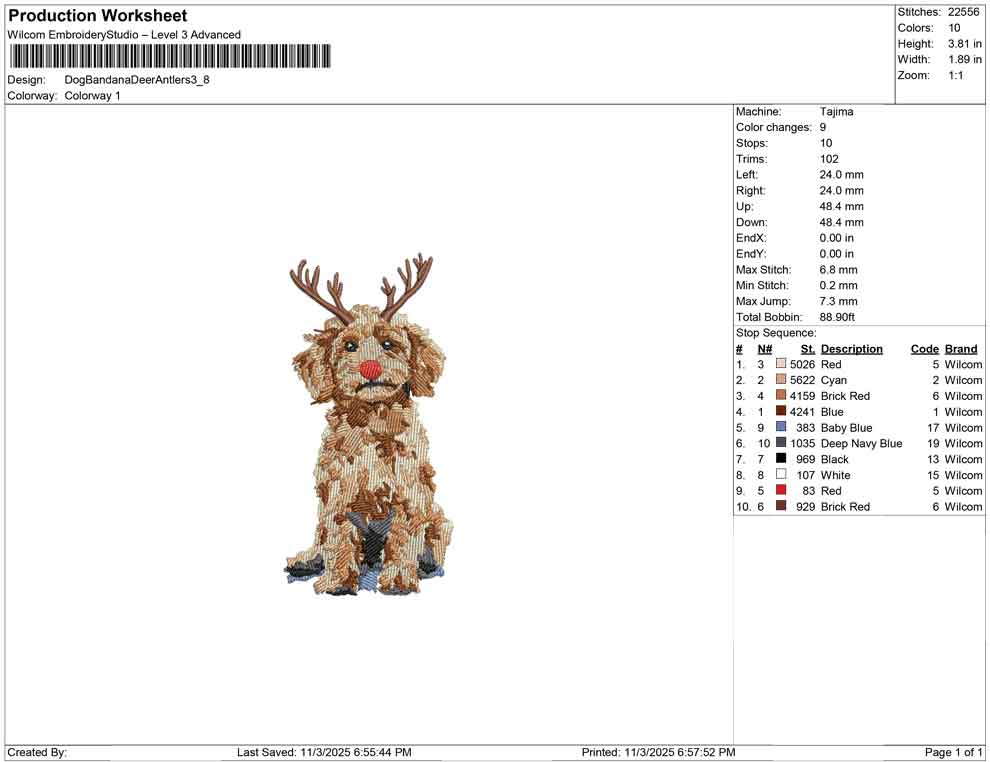 Dog Bandana Deer Antlers