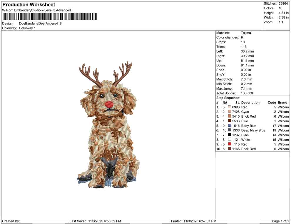 Dog Bandana Deer Antlers