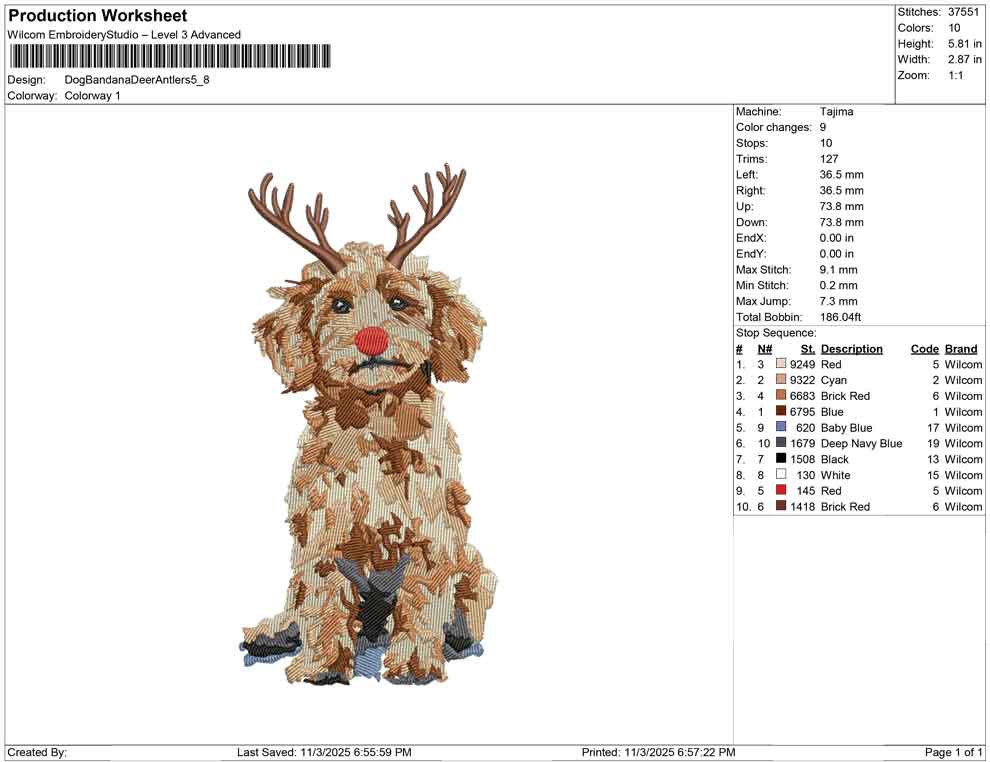 Dog Bandana Deer Antlers