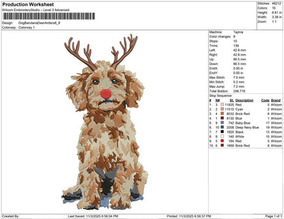 Dog Bandana Deer Antlers