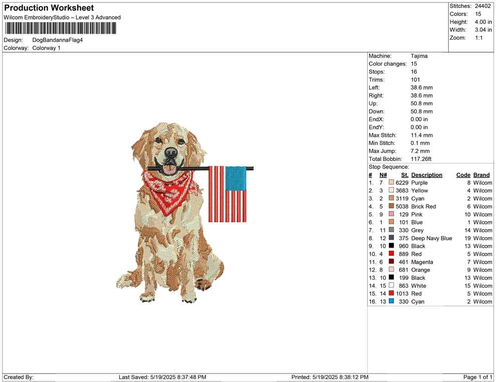 Dog Bandanna Flag