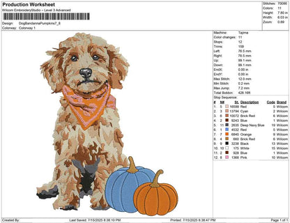 Dog Bandanna Pumpkins