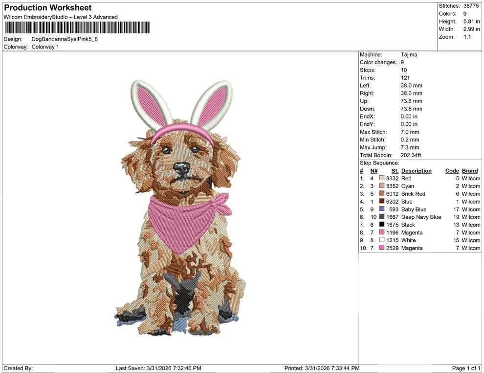 Dog Bandanna Syal Pink
