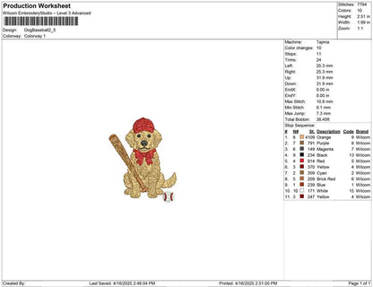Dog Baseball