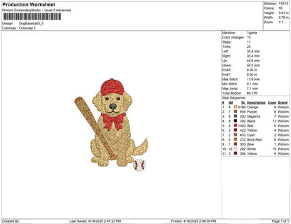 Dog Baseball