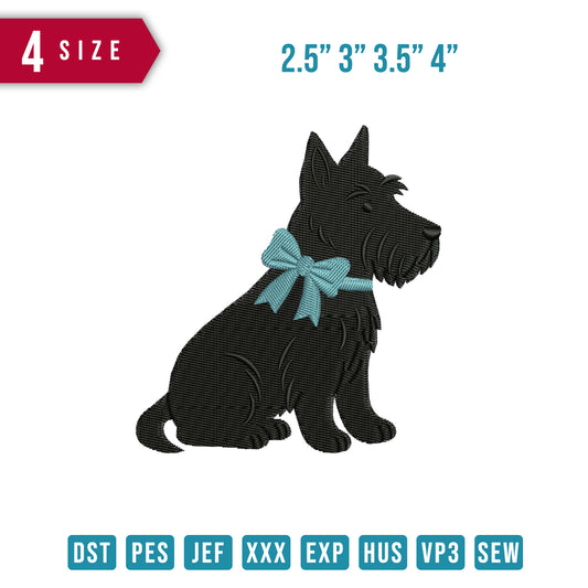 Dog Black Ribbon