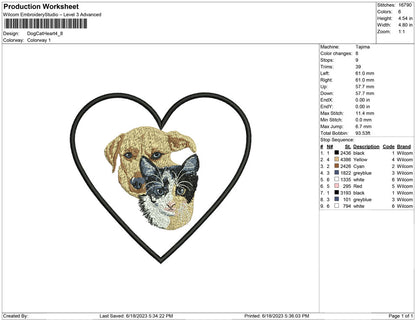 Dog and cat with Heart