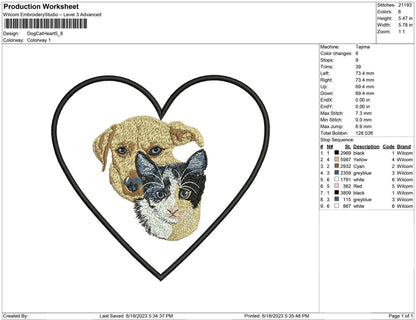 Dog and cat with Heart