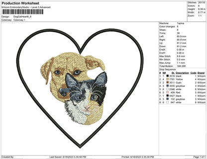 Dog and cat with Heart