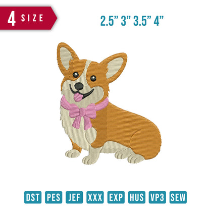 Dog Corgi Ribbon