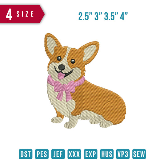 Dog Corgi Ribbon