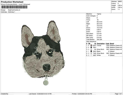 Dog Face Husky