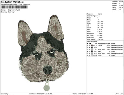 Dog Face Husky