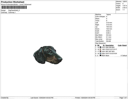 Dog face side