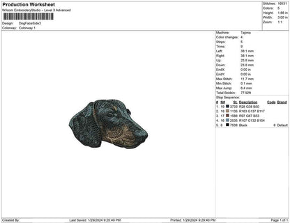 Dog face side