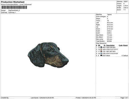 Dog face side