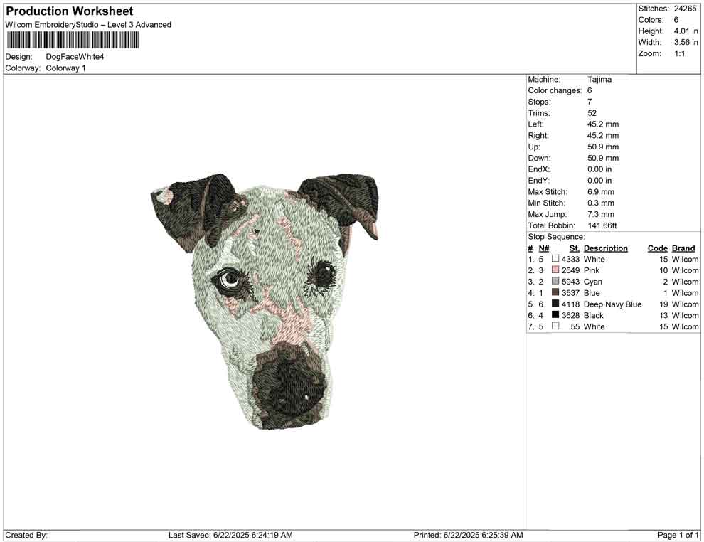 Dog Face White