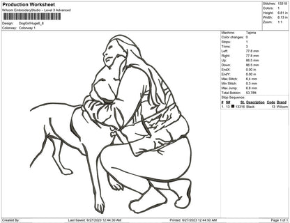 Dog Girl huge Line art