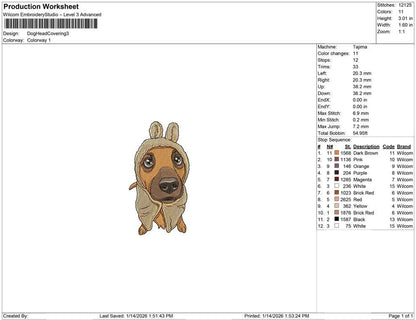 Dog Head Covering