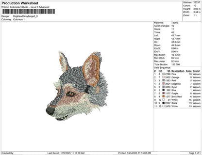 Dog Head Grey Beige