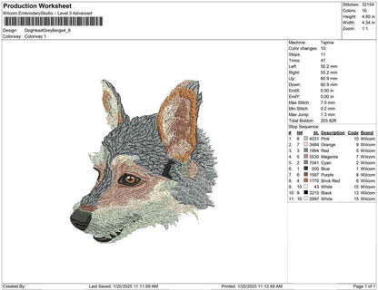 Dog Head Grey Beige