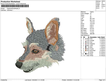 Dog Head Grey Beige