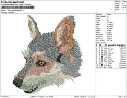 Dog Head Grey Beige