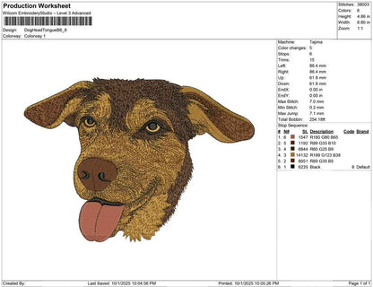 Dog Head Tongue B
