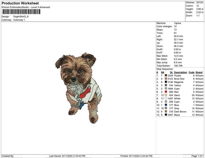 Dog in shirt