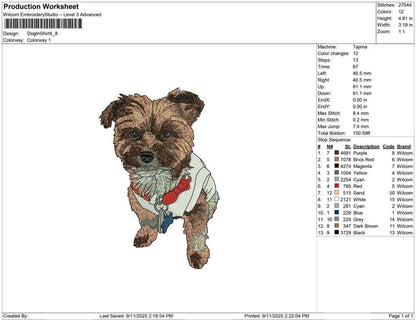 Dog in shirt
