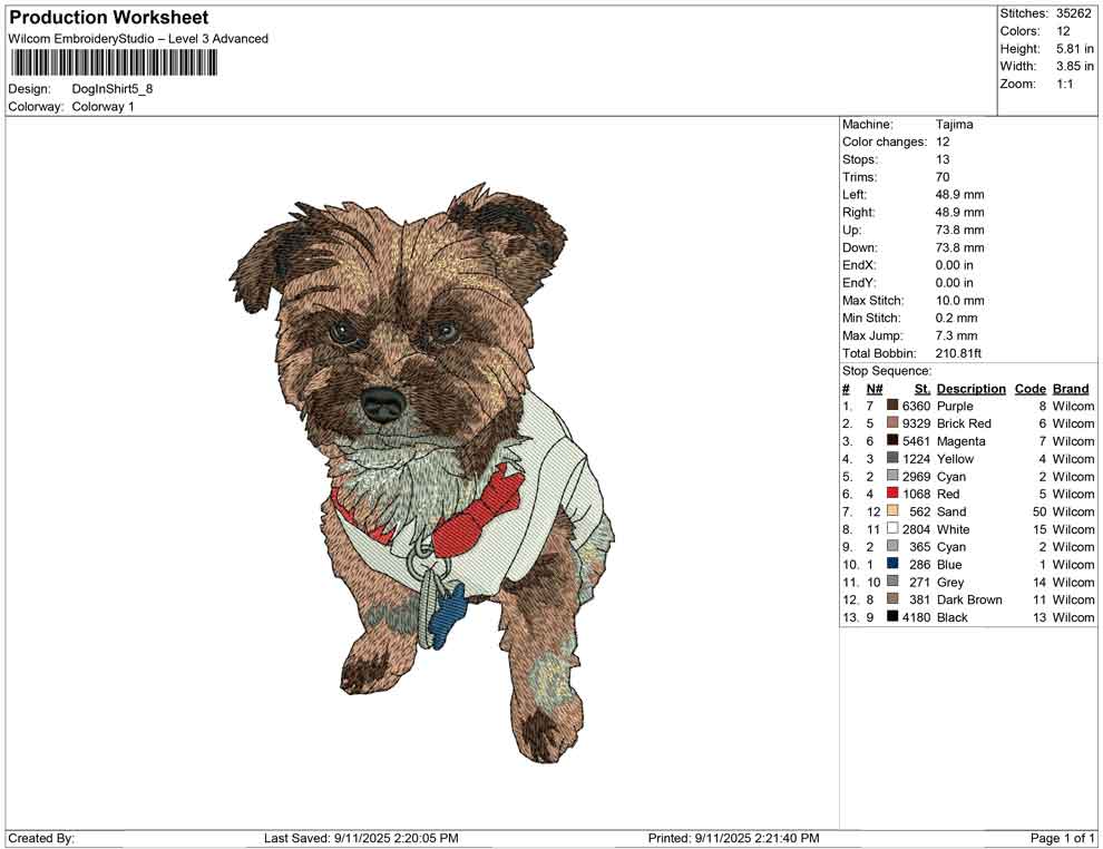 Dog in shirt