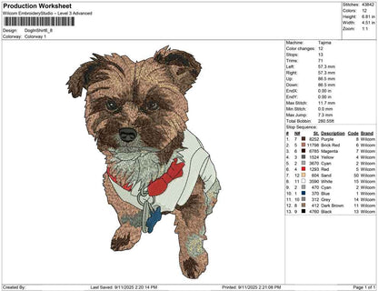 Dog in shirt