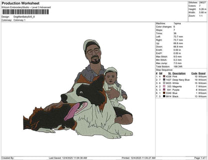 Dog Man Baby Sit