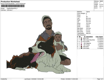 Dog Man Baby Sit