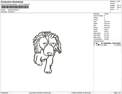 Dog outline art